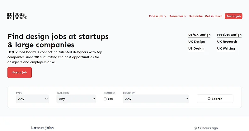 UI/UX Jobs Board